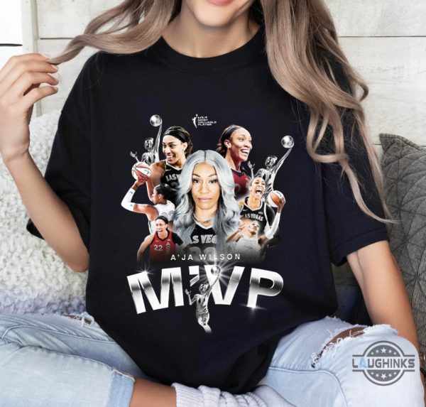 aja wilson mvp shirt wnba 2024 champion basketball gift