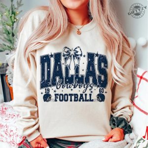 Cowboy Coquette Bow Shirt Cowboy Football Coquette Bow Hoodie American Football Tshirt Coquette Bow Cowboy Sweatshirt Cowboy Bow Game Day Touch Down Shirt giftyzy 3