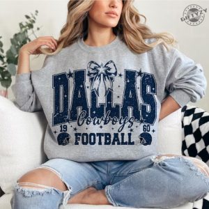 Cowboy Coquette Bow Shirt Cowboy Football Coquette Bow Hoodie American Football Tshirt Coquette Bow Cowboy Sweatshirt Cowboy Bow Game Day Touch Down Shirt giftyzy 4