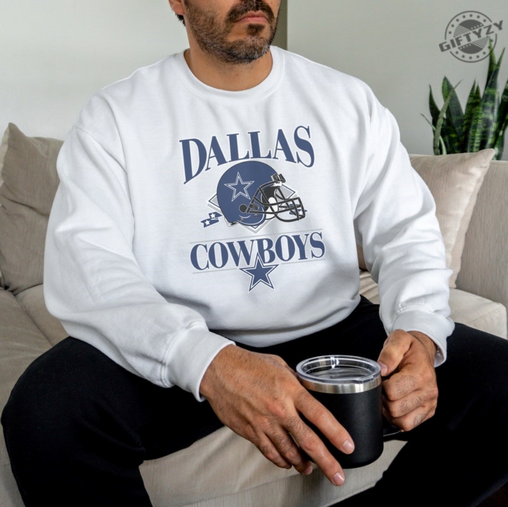 Vintage Dallas Football Shirt Dallas Cowboys Football Tee Dallas Football Fan Gift Shirt Cowboys Fan Crewneck Sweatshirt Nfl Game Day Apparel