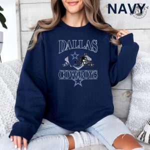 Vintage Dallas Football Shirt Dallas Cowboys Football Tee Dallas Football Fan Gift Shirt Cowboys Fan Crewneck Sweatshirt Nfl Game Day Apparel giftyzy 5