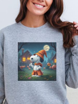 Snoopy Halloween Crewneck Sweatshirt Halloween Sweatshirt Snoopy Halloween Shirt revetee 2