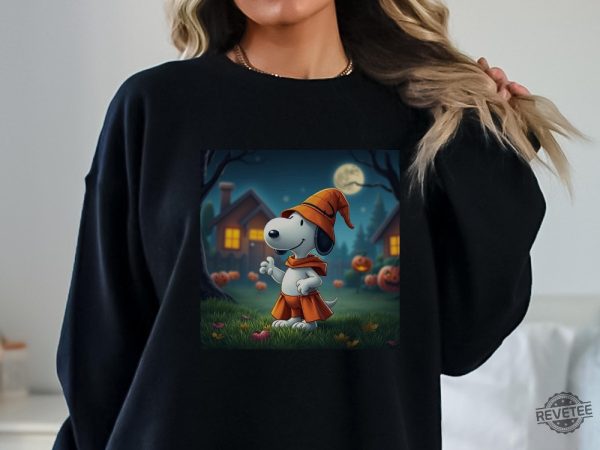 Snoopy Halloween Crewneck Sweatshirt Halloween Sweatshirt Snoopy Halloween Shirt revetee 4