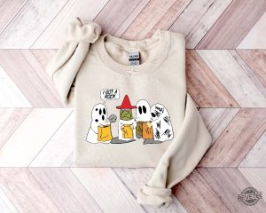 I Got A Rock Sweatshirt Trick Or Treat Sweatshirt Ghost Halloween Sweatshirt Snoopy Halloween Shirt revetee 2