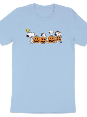 Halloween Snoopy T Shirt Peanuts Comic Strip Shirt Cute Pumpkins Tee Snoopy Halloween Shirt revetee 2