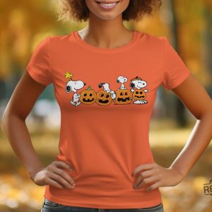 Halloween Snoopy T Shirt Peanuts Comic Strip Shirt Cute Pumpkins Tee Snoopy Halloween Shirt revetee 4