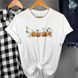 Halloween Snoopy T Shirt Peanuts Comic Strip Shirt Cute Pumpkins Tee Snoopy Halloween Shirt revetee 5