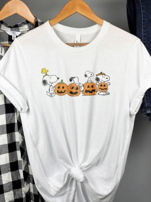 Halloween Snoopy T Shirt Peanuts Comic Strip Shirt Cute Pumpkins Tee Snoopy Halloween Shirt revetee 5