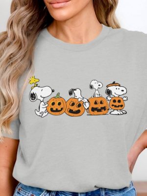 Halloween Snoopy T Shirt Peanuts Comic Strip Shirt Cute Pumpkins Tee Snoopy Halloween Shirt revetee 6