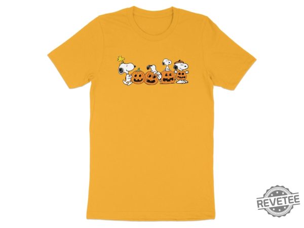 Halloween Snoopy T Shirt Peanuts Comic Strip Shirt Cute Pumpkins Tee Snoopy Halloween Shirt revetee 7