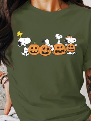 Halloween Snoopy T Shirt Peanuts Comic Strip Shirt Cute Pumpkins Tee Snoopy Halloween Shirt revetee 8