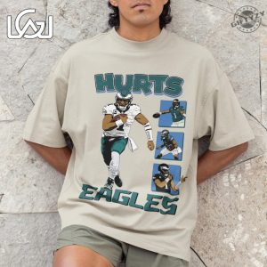 Philadelphia Eagles Shirt Vintage Comic Style Jalen Hurts Eagles Tshirt Retro Nfl Fan Apparel 90S Vintage Hoodie Football Gifts giftyzy 3