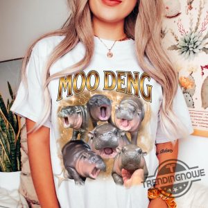 Moo Deng Rap Shirt Moo Deng T Shirt Hippo Cute Moo Deng Funny Tshirt Halloween Gift For Moo Deng Fan Club trendingnowe 3