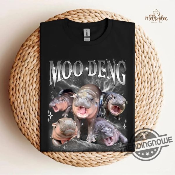 Moo Deng Meme Shirt Moo Deng T Shirt Hippo Cute Moo Deng Funny Tshirt Halloween Gift For Moo Deng Fan Club trendingnowe 1