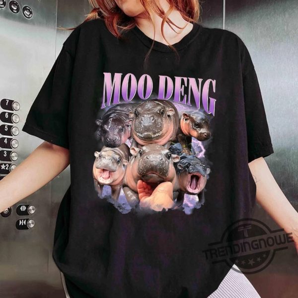 Moo Deng Lovers Shirt Moo Deng T Shirt Hippo Cute Moo Deng Funny Tshirt Halloween Gift For Moo Deng Fan Club trendingnowe 1