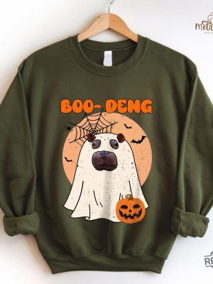 Moo Deng Halloween Shirt Cute Baby Hippo Moo Deng Bouncy Pig In Thai Hippopotamus Tee revetee 3