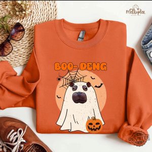 Moo Deng Halloween Shirt Cute Baby Hippo Moo Deng Bouncy Pig In Thai Hippopotamus Tee revetee 5