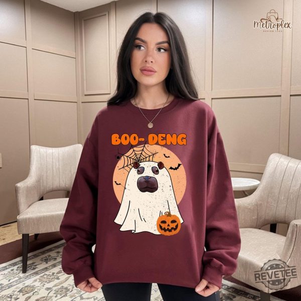 Moo Deng Halloween Shirt Cute Baby Hippo Moo Deng Bouncy Pig In Thai Hippopotamus Tee revetee 6