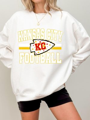 Vintage Kansas City Football Sweatshirt Trendy Kansas City Fan Shirts Kc Chiefs Shirt Chiefs Sweatshirt Chiefs T Shirt revetee 5