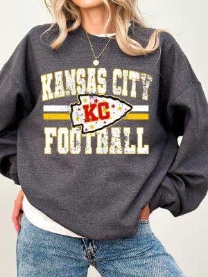 Vintage Kansas City Football Sweatshirt Trendy Kansas City Fan Shirts Kc Chiefs Shirt Chiefs Sweatshirt Chiefs T Shirt revetee 7