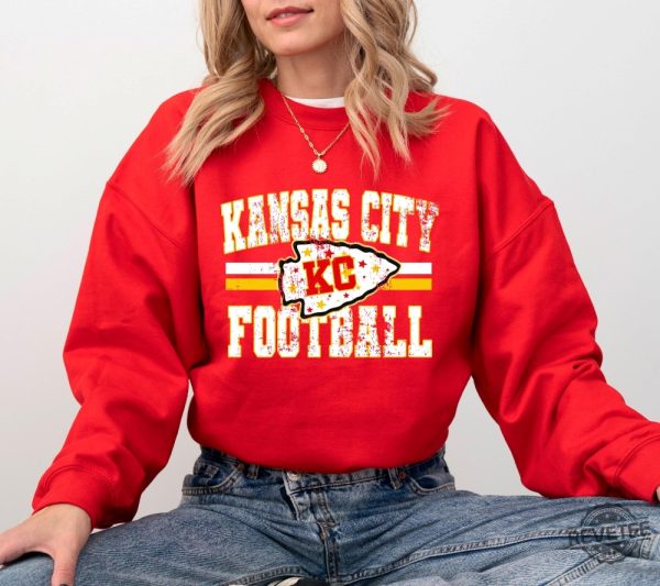 Vintage Kansas City Football Sweatshirt Trendy Kansas City Fan Shirts Kc Chiefs Shirt Chiefs Sweatshirt Chiefs T Shirt revetee 8