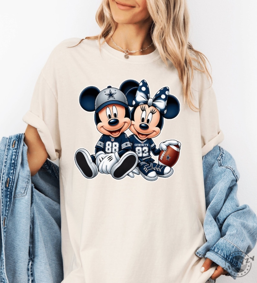 Dallas Football Minnie Shirt Minnie And Mickey Football Hoodie Mickey Youth Sweater Disney Dallas Football Sweatshirt