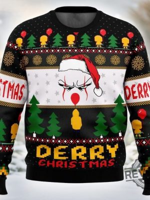 Pennywise Derry Christmas Ugly Sweater Pennywise Derry Christmas Shirt revetee 3