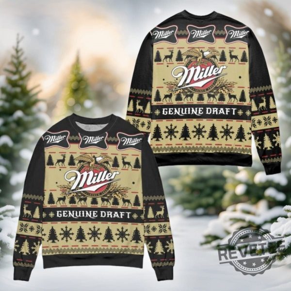 Miller Genuine Draft Ugly Christmas Sweater Miller Genuine Draft Ugly Sweatshirt revetee 2