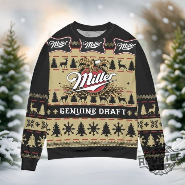 Miller Genuine Draft Ugly Christmas Sweater Miller Genuine Draft Ugly Sweatshirt revetee 3