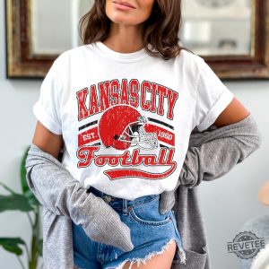 Vintage Kansas City Football Shirt Kc Chiefs Shirt Game Day Shirt Sports Fan Gifts Cheifs Shirt revetee 2