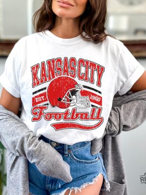 Vintage Kansas City Football Shirt Kc Chiefs Shirt Game Day Shirt Sports Fan Gifts Cheifs Shirt revetee 2