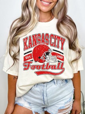 Vintage Kansas City Football Shirt Kc Chiefs Shirt Game Day Shirt Sports Fan Gifts Cheifs Shirt revetee 3