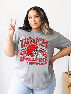 Vintage Kansas City Football Shirt Kc Chiefs Shirt Game Day Shirt Sports Fan Gifts Cheifs Shirt revetee 5