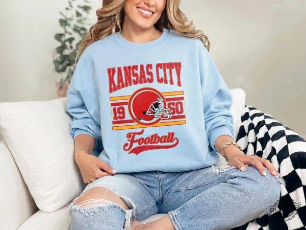 Retro Kansas City Football Shirt Vintage Style Kansas City Football Crewneck Kansas City Football Fan Shirt revetee 1