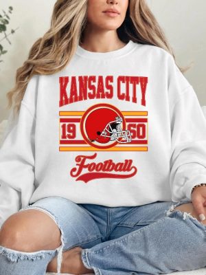 Retro Kansas City Football Shirt Vintage Style Kansas City Football Crewneck Kansas City Football Fan Shirt revetee 3