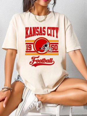 Retro Kansas City Football Shirt Vintage Style Kansas City Football Crewneck Kansas City Football Fan Shirt revetee 4