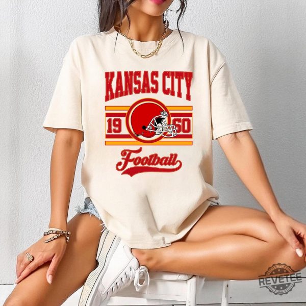 Retro Kansas City Football Shirt Vintage Style Kansas City Football Crewneck Kansas City Football Fan Shirt revetee 4