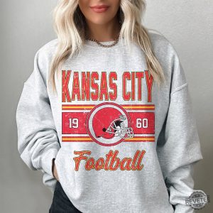 Retro Kansas City Football Gift Kansas City Vintage Football Sweater Kansas City Football Crewneck For Women revetee 2