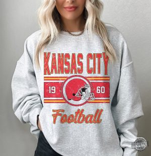 Retro Kansas City Football Gift Kansas City Vintage Football Sweater Kansas City Football Crewneck For Women revetee 2