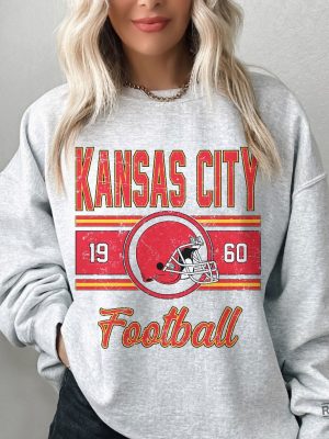 Retro Kansas City Football Gift Kansas City Vintage Football Sweater Kansas City Football Crewneck For Women revetee 2