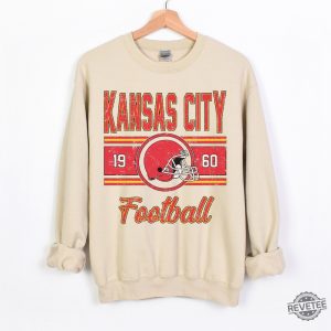 Retro Kansas City Football Gift Kansas City Vintage Football Sweater Kansas City Football Crewneck For Women revetee 4