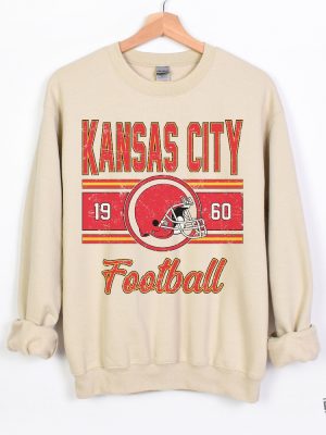 Retro Kansas City Football Gift Kansas City Vintage Football Sweater Kansas City Football Crewneck For Women revetee 4