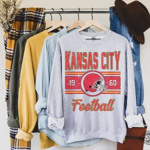 Retro Kansas City Football Gift Kansas City Vintage Football Sweater Kansas City Football Crewneck For Women revetee 5