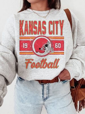 Retro Kansas City Football Gift Kansas City Vintage Football Sweater Kansas City Football Crewneck For Women revetee 6