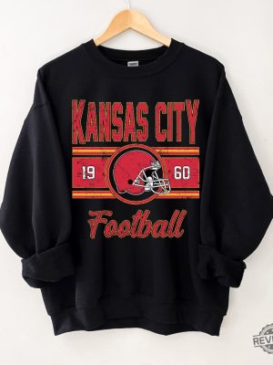 Retro Kansas City Football Gift Kansas City Vintage Football Sweater Kansas City Football Crewneck For Women revetee 7