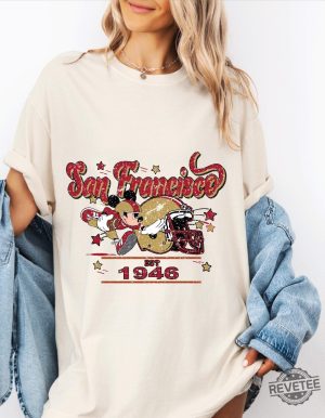 Mickey San Francisco Football Shirt Vintage Style Disney Football Shirt Vintage Style Football T Shirt revetee 2