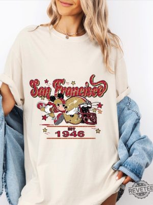 Mickey San Francisco Football Shirt Vintage Style Disney Football Shirt Vintage Style Football T Shirt revetee 2