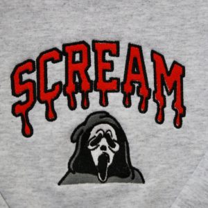 scream embroidered sweatshirt t shirt hoodie ghostface halloween tee gift