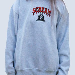 scream embroidered sweatshirt t shirt hoodie ghostface halloween tee gift