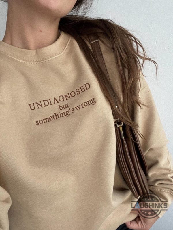 undiagnosed but something is wrong embroidered sweatshirt tshirt hooodie funny chronic illness tummy hurts crewneck tee shirt laughinks 1